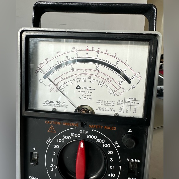 Triplett Model 60-NA Type 2 Taut Band VOM Analog Portable Handheld MultiMeter - Picture 11 of 11